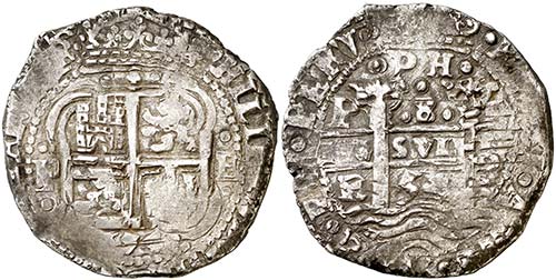 * 1654. Felipe IV. Potosí. E. 8 ... 