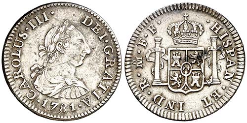 1781. Carlos III. México. FF. 1/2 ... 