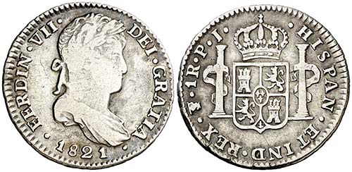 1821. Fernando VII. Potosí. PJ. 1 ... 