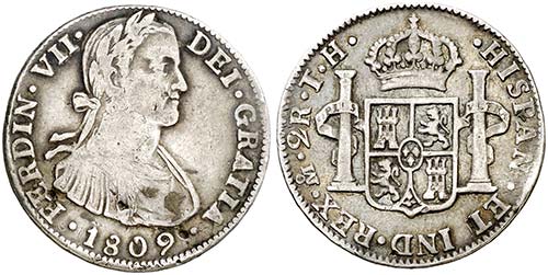 1809. Fernando VII. México. TH. 2 ... 