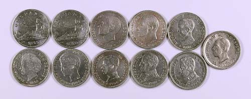 1869 a 1926. 50 céntimos. Lote de ... 