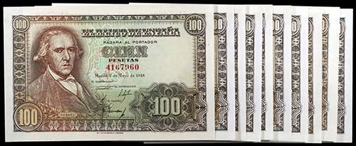 1948. 100 pesetas. (Ed. D57 y 57a) ... 