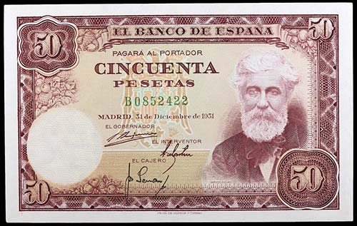 1951. 50 pesetas. (Ed. D63a). 31 ... 