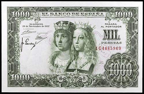 1957. 1000 pesetas. (Ed. D70a) ... 