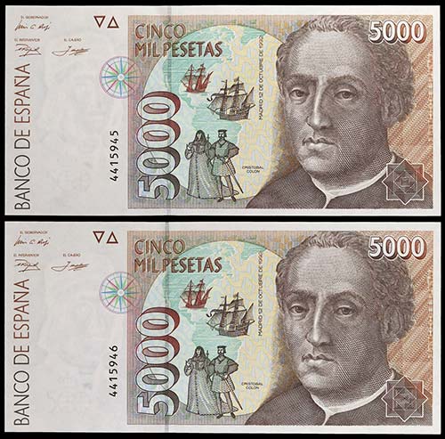 1992. 5000 pesetas. (Ed. E10) (Ed. ... 