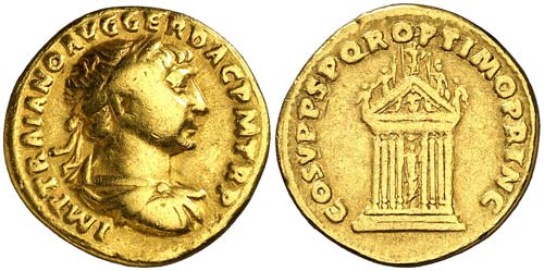 (107 d.C.). Trajano. Áureo. ... 