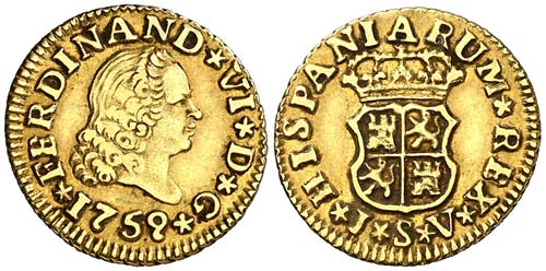 1759. Fernando VI. Sevilla. JV. ... 