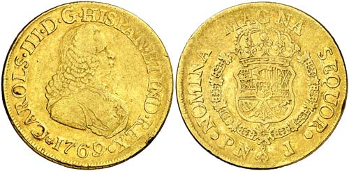 1769/7. Carlos III. Popayán. J. 8 ... 