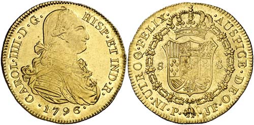 1796. Carlos IV. Popayán. JF. 8 ... 
