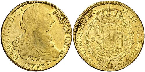 1793. Carlos IV. Santiago. DA. 8 ... 