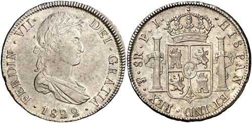 1822. Fernando VII. Potosí. PJ. 8 ... 