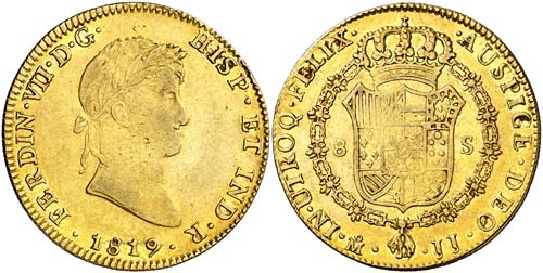 1819. Fernando VII. México. JJ. 8 ... 