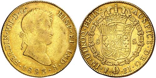 1823. Fernando VII. Potosí. PJ. 8 ... 