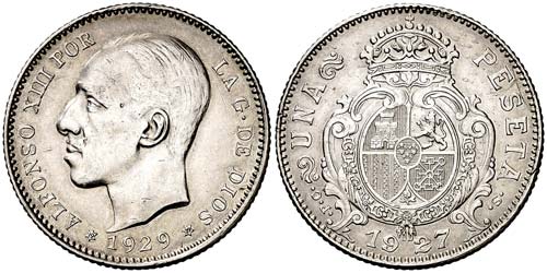 1927-1929. Alfonso XIII. PCS 1 ... 