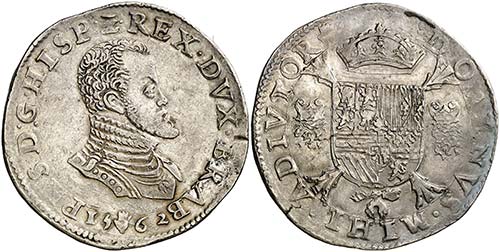 1562. Felipe II. Amberes. 1 escudo ... 