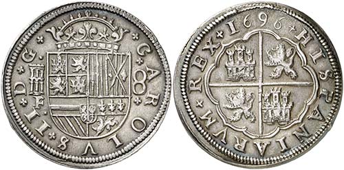 1696. Carlos II. Segovia. F. 8 ... 