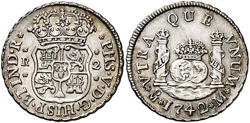 1742. Felipe V. México. M. 2 ... 