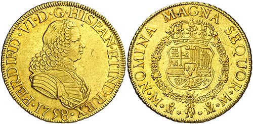 1758. Fernando VI. México. MM. 8 ... 