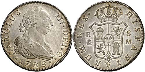 1788/2. Carlos III. Madrid. M. 8 ... 