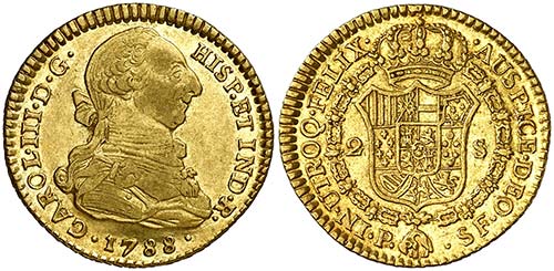 1788. Carlos III. Popayán. SF. 2 ... 