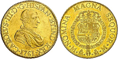 1761. Carlos III. México. MM. 8 ... 