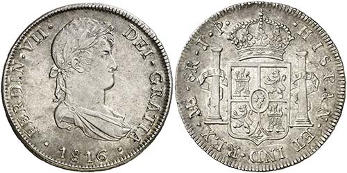 1816. Fernando VII. Lima. JP. 8 ... 