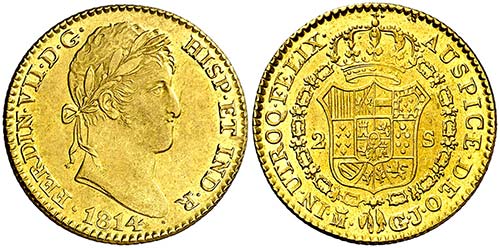 1814. Fernando VII. Madrid. GJ. 2 ... 