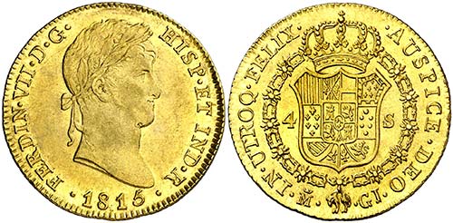 1815. Fernando VII. Madrid. GJ. 4 ... 
