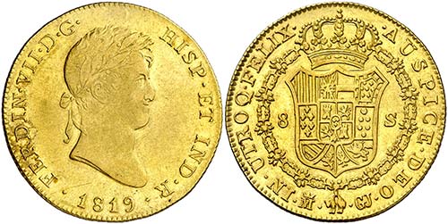 1819. Fernando VII. Madrid. GJ. 8 ... 