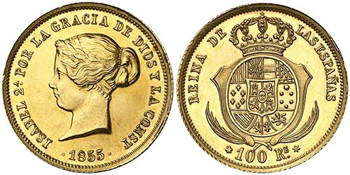 1855. Isabel II. Madrid. 100 ... 