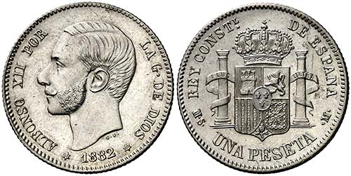1882/1*1882. Alfonso XII. MSM. 1 ... 