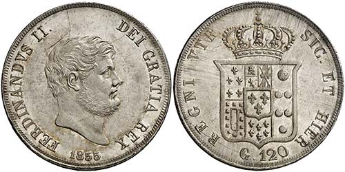 1855. Italia. Fernando II de Dos ... 