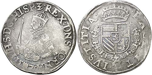 1579. Felipe II. Tournai. 1 escudo ... 