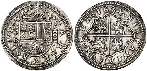 1684. Carlos II. Segovia. BR. 4 ... 