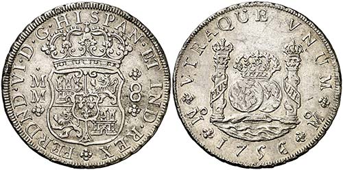 1756/5. Fernando VI. México. MM. ... 