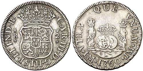 1760. Carlos III. Lima. JM. 2 ... 
