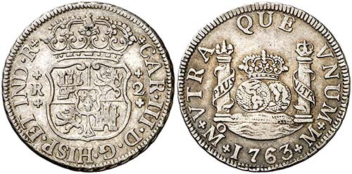 1763. Carlos III. México. M. 2 ... 