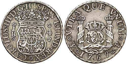 1769. Carlos III. Potosí. JR. 4 ... 