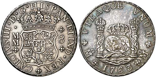 1763/2. Carlos III. México. MM. 8 ... 