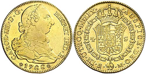 1788/7. Carlos III. Madrid. M. 4 ... 