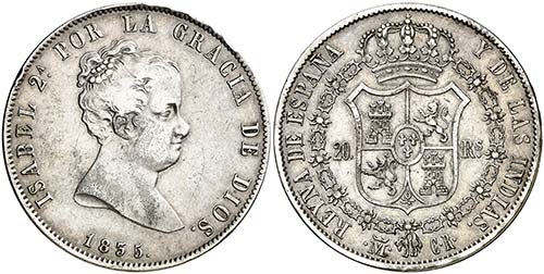 1835. Isabel II. Madrid. CR. 20 ... 