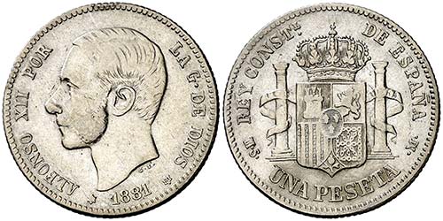 1881*--81. Alfonso XII. MSM. 1 ... 