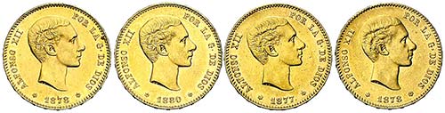 Alfonso XII. 25 pesetas. 1877*1877 ... 