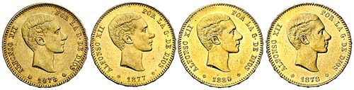 Alfons XII. 25 pesetas. 1877*1877 ... 