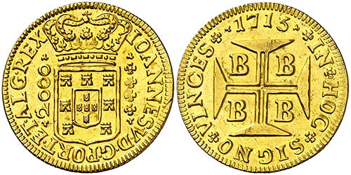 1715. Brasil. Juan V. B (Bahía). ... 