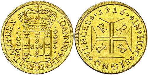 1716. Brasil. Juan V. R (Río). ... 