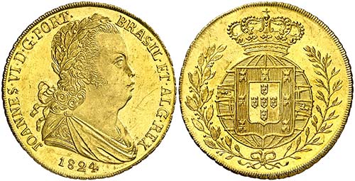 1824. Portugal. Juan VI. Lisboa. 1 ... 