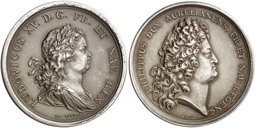1715. Francia. Luis XV. Felipe de ... 