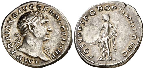 (108 d.C.). Trajano. Denario. ... 