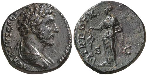(155-156 d.C.). Marco Aurelio. As. ... 